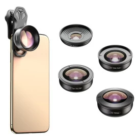 Kit de Lentes para Celular Apexel - Wide / Superwide / Macro / Telefoto / Fisheye