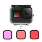 Kit Mergulho GoPro Hero 9 e 10 Black - Caixa Estanque + Filtros - Telesin