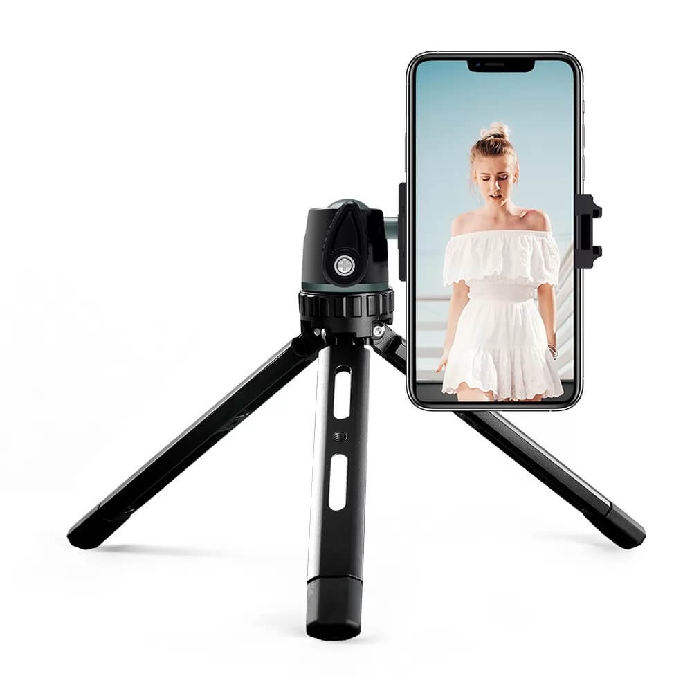 Tripé para Celular e Câmeras DSLR com Estrutura em Alumínio - Telesin