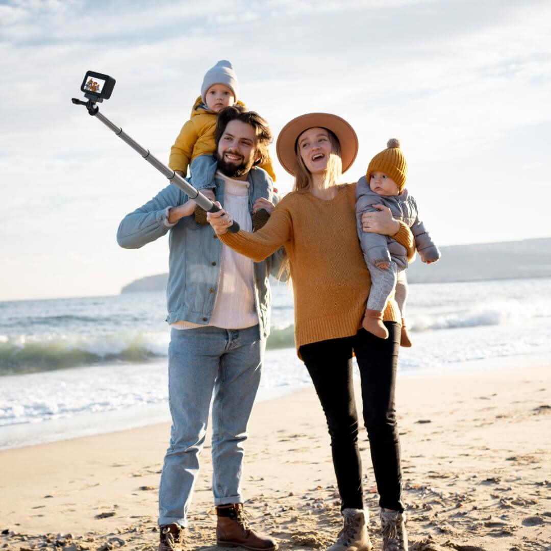 Bastão Extensor para Câmeras GoPro Dji Insta360 X2 / X3 / X4 / X5 - Telesin 90cm Bastão Extensor para Câmeras GoPro Dji Insta360 X2 / X3 / X4 / X5 - Telesin 90cm