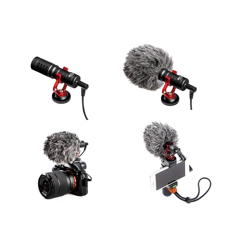 Microfone Externo para GoPro / Câmeras DSLR / Celular - BOYA BY-MM1