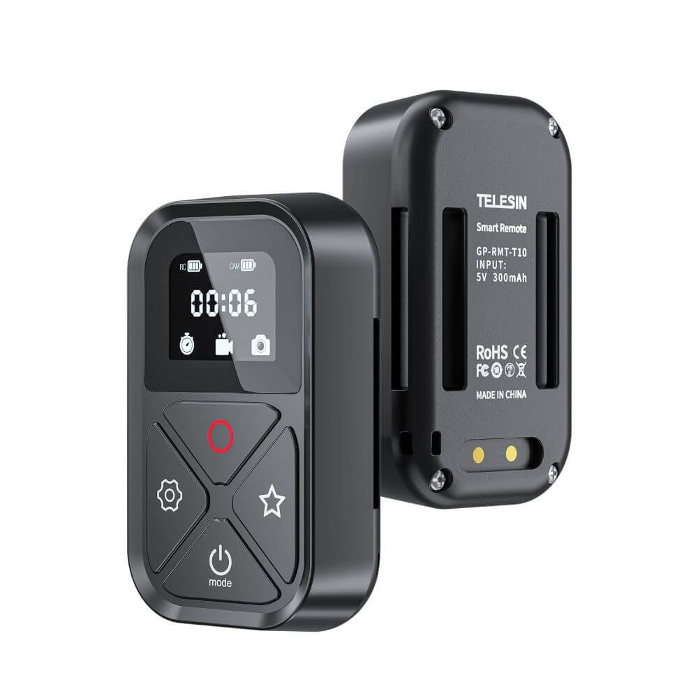 Controle Remoto para GoPro MAX e Hero 13 / 12 / 11 / 10 / 9 / 8 Black - Telesin