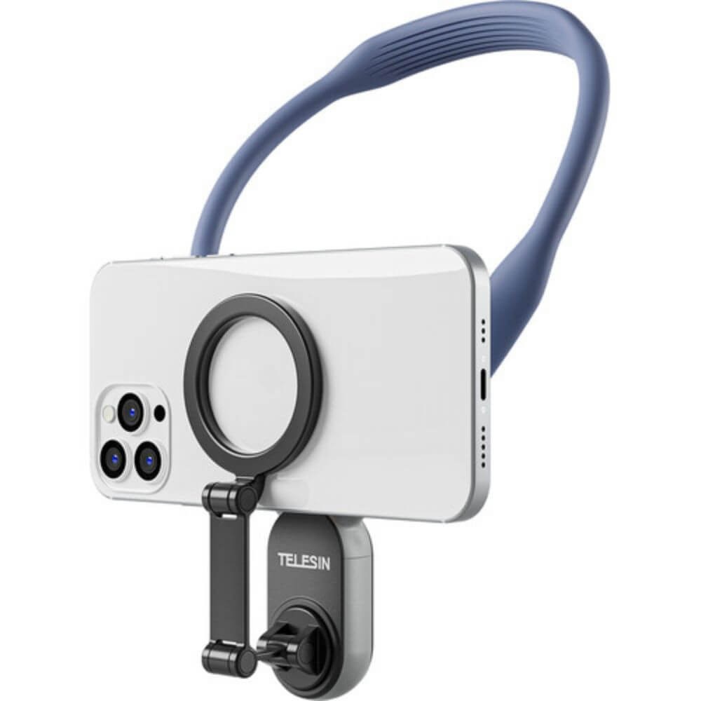 Alça de Pescoço com Suporte Magnético para Celular - Telesin Cor Azul
