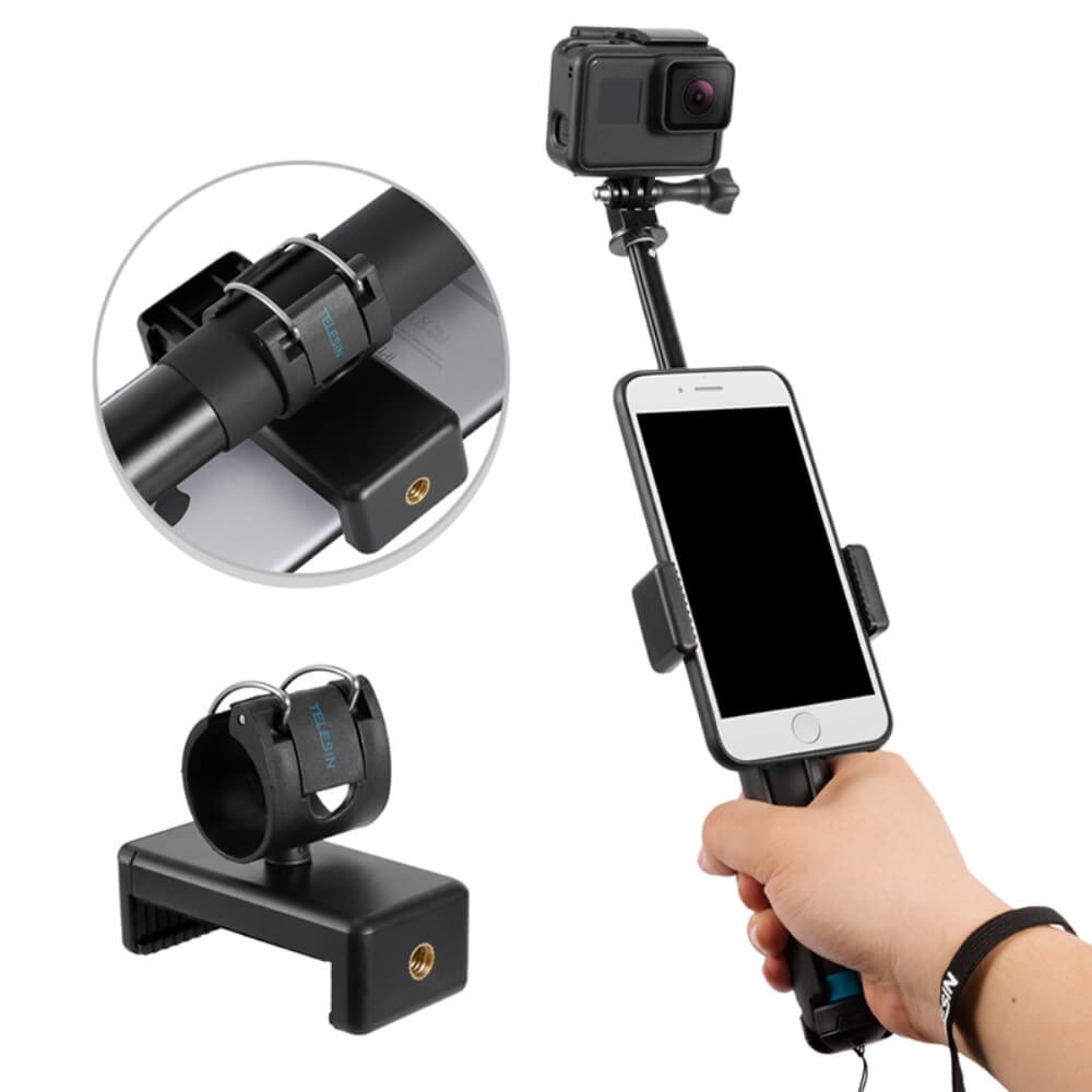 Bastão e Tripé para GoPro / Câmeras Compactas / Celular - Telesin