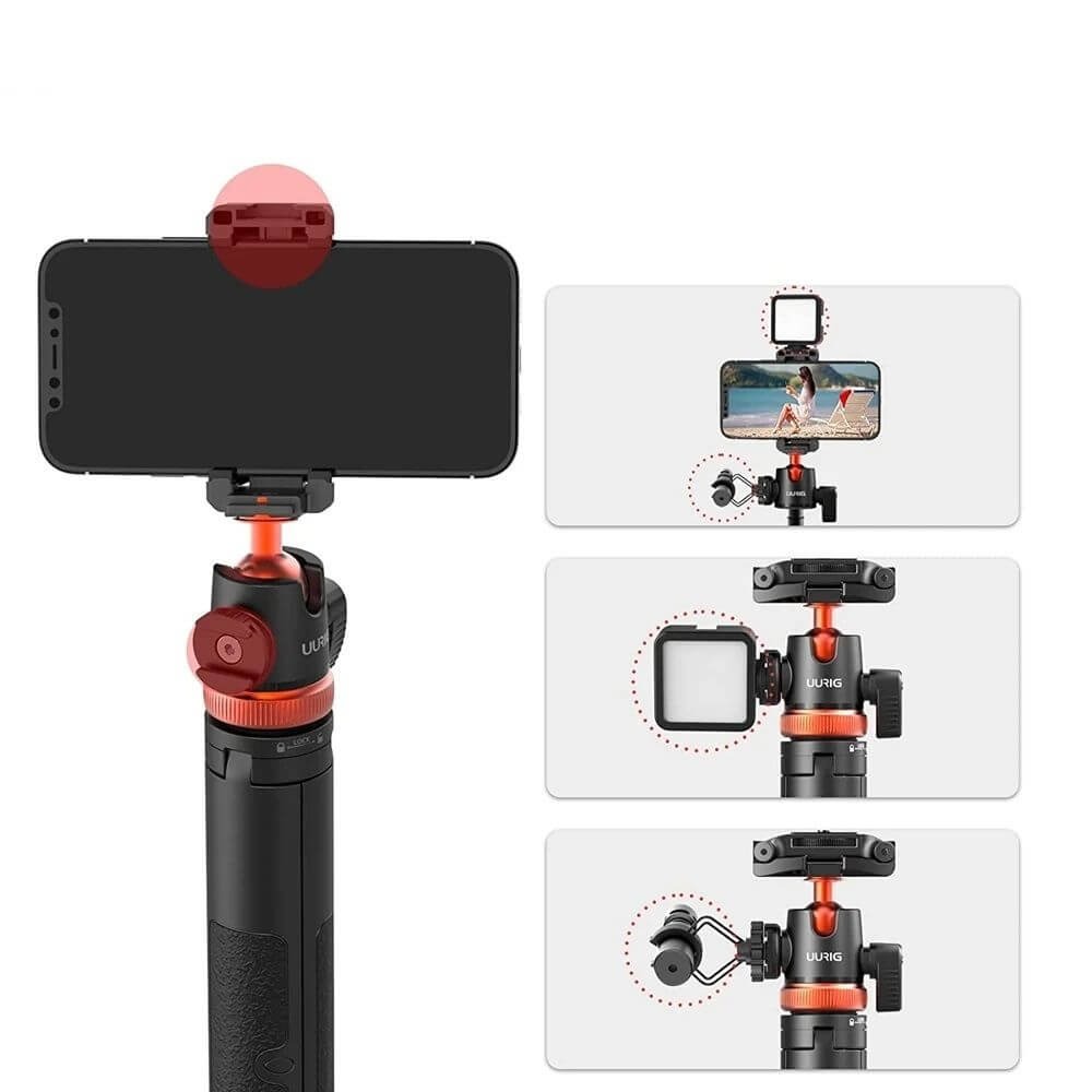 Bastão de Selfie e Tripé para Câmeras de Ação / Celular - UURIG