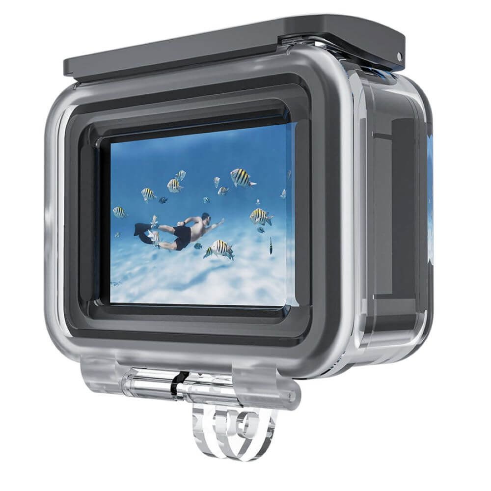 Caixa Estanque para GoPro Hero 13 / 12 / 11 / 10 / 9 Black com Tampa Extra - Telesin