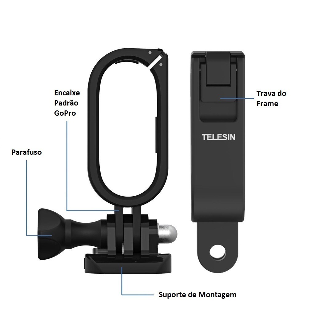 Suporte Frame para Câmera Insta360 GO 2 - Telesin