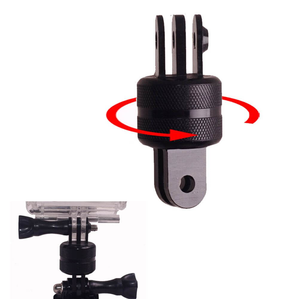 Suporte Adaptador Giratório GoPro e Câmeras Similares em Alumínio