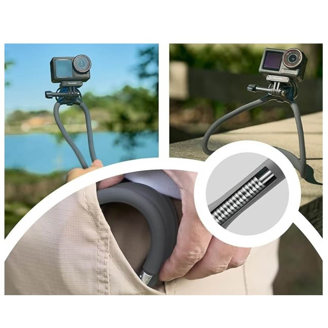 Alça de Pescoço para GoPro e Similares - Telesin Cor: Cinza Alça de Pescoço para GoPro e Similares - Telesin Cor: Cinza