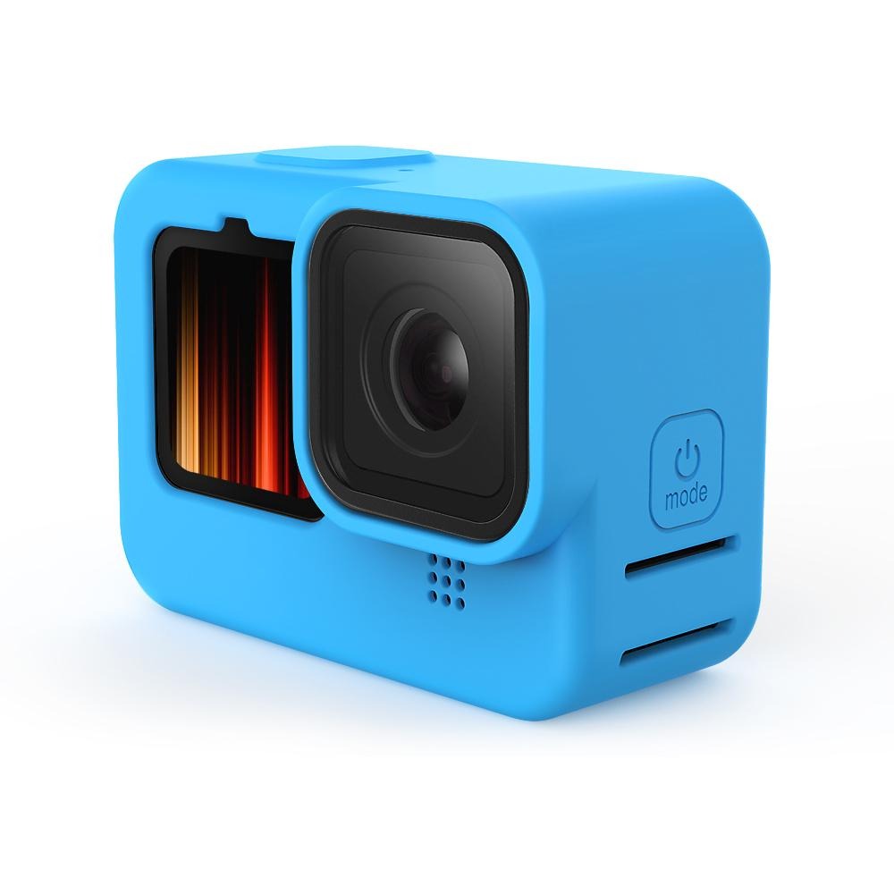 Capa de Silicone GoPro Hero 12 / 11 / 10 / 9 Black + Tampa para Lente + Cordão