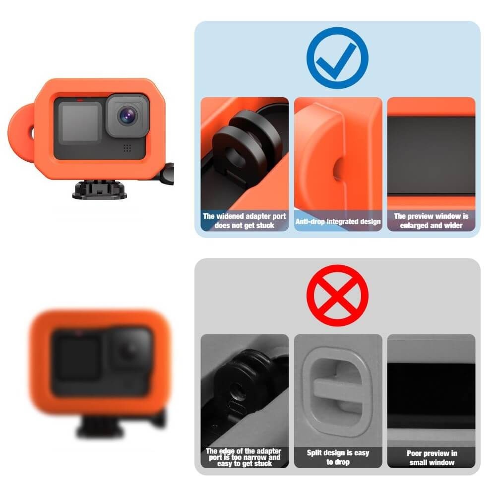 Boia Flutuadora para GoPro Hero 13 / 12 / 11 / 10 / 9 Black