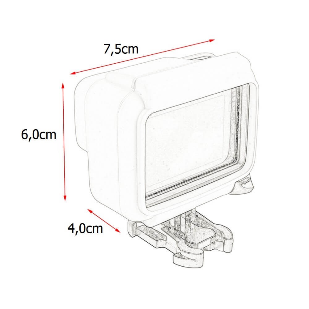 Capa Case Silicone GoPro Hero 7 6 5 Black Uso Com Frame de Montagem