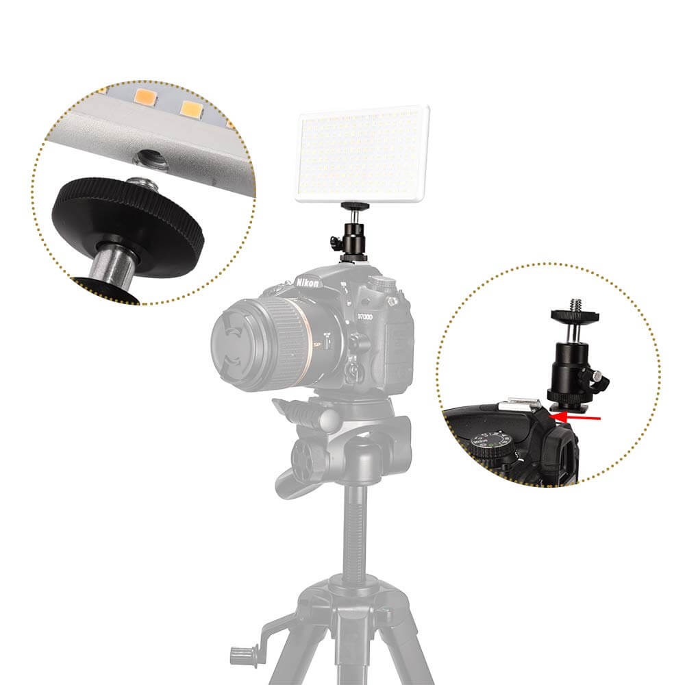 Adaptador Giratório Ball Head com Encaixe Sapata e 1/4 Polegadas