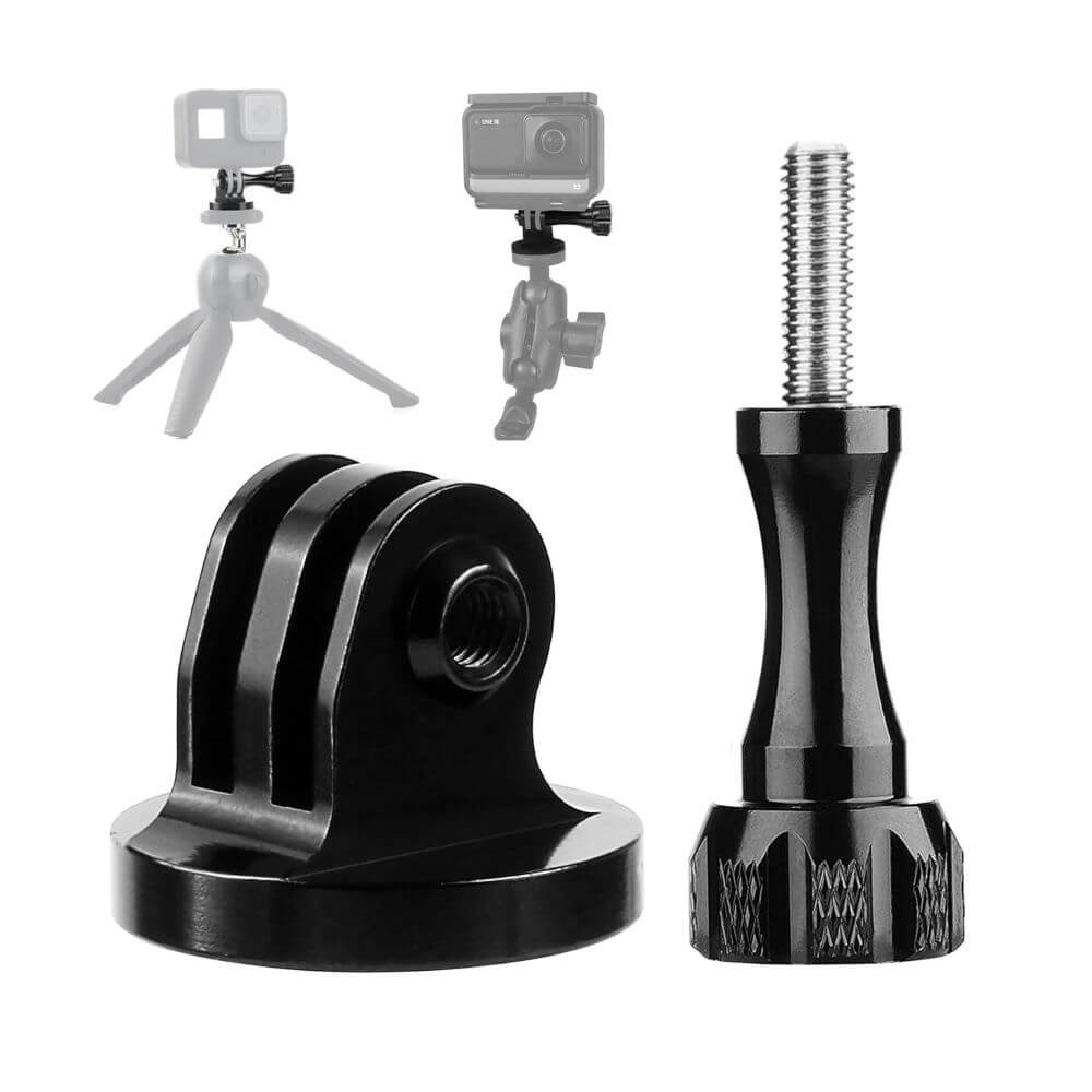 Adaptador Tripod + Parafuso Para GoPro e Câmeras Similares em Alumínio