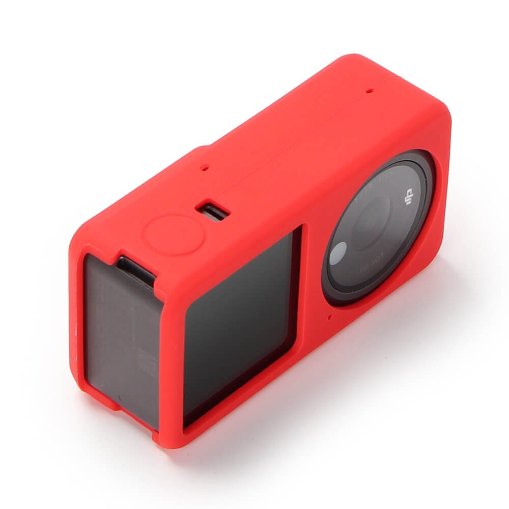 Capa de Silicone para DJI Action 2 (Combo) - Telesin Cor Vermelho