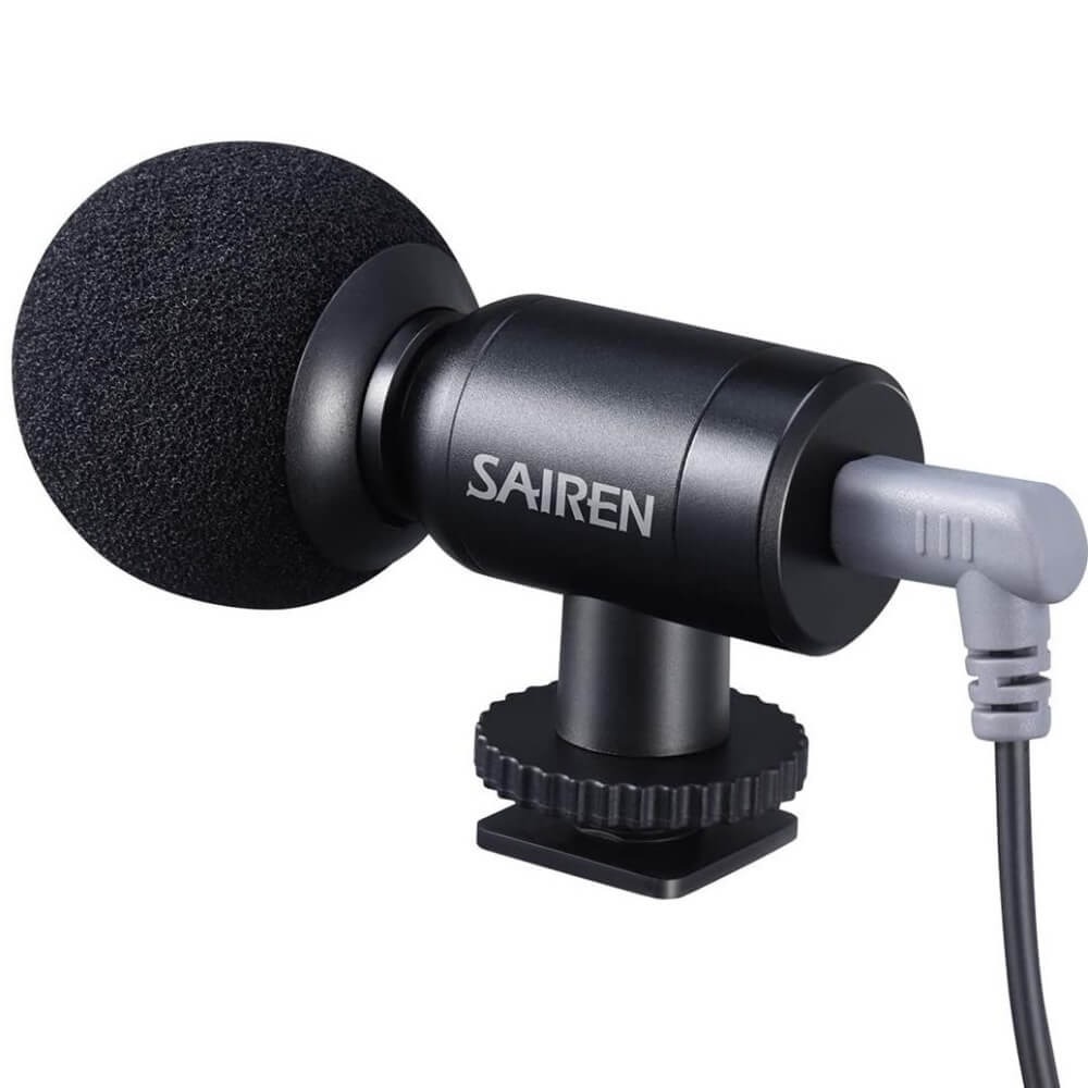 Microfone Externo Supercardioide para Câmeras e Celulares - Sairen Nano