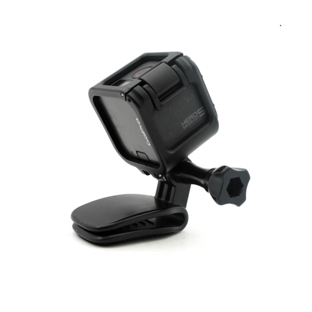 Suporte Clip Para GoPro e Câmeras Similares em Bonés e Alças de Mochila