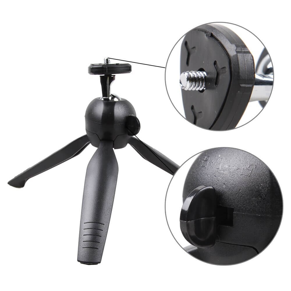 Mini Tripé para Celular / GoPro / Câmeras Compactas - Rotação 360º