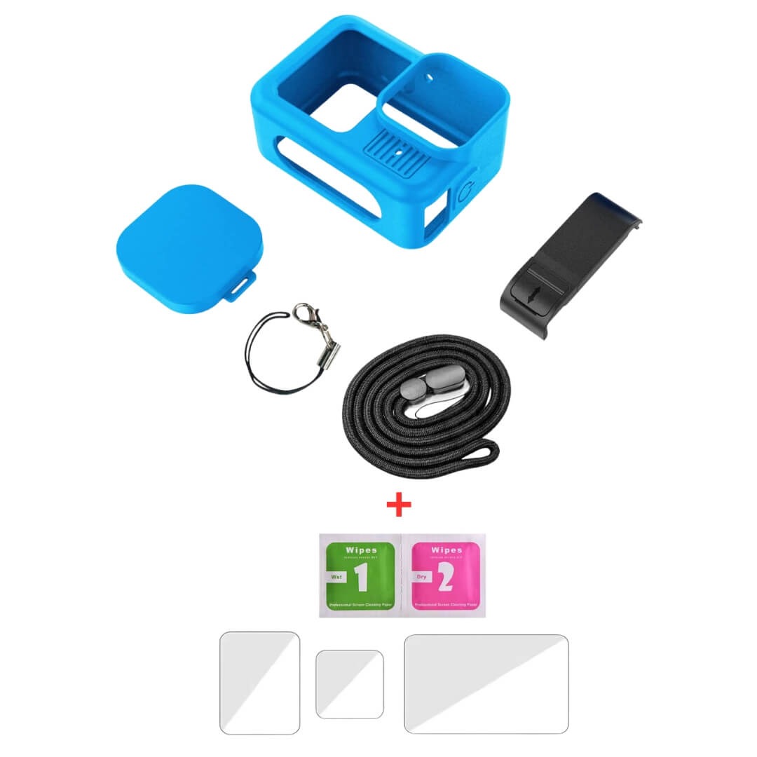 Capa de Silicone para Hero 13 Black + Tampa Lente + Porta lateral + Películas