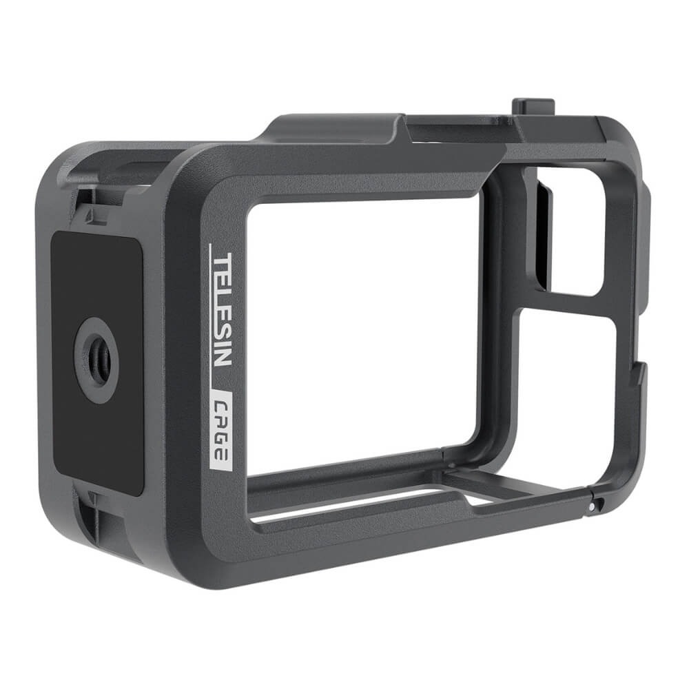 Suporte Frame em Alumínio para Câmera DJI Osmo Action 3 / 4 / 5 Pro - Telesin
