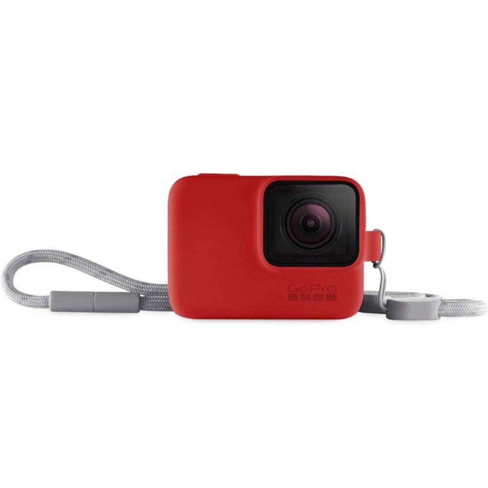 Capa Silicone GoPro Hero 7 6 5 Black + Cordão Ajustável - Sleeve + Lanyard