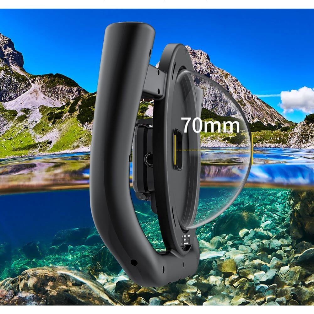 Dome para GoPro Hero 13 / 12 / 11 / 10 / 9 Black com Suporte Manual - Telesin