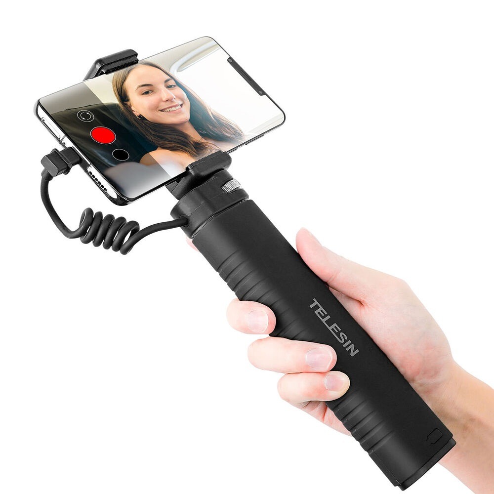 Bastão Extensor com Power Bank Integrado 10000mAh para GoPro - Telesin