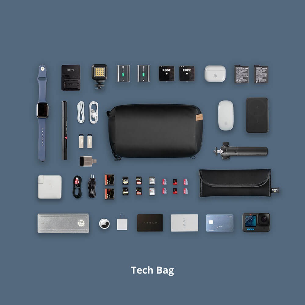 Estojo Compacto para Acessórios - Pgytech Tech Pouch Cor Preto (Twilight Black)