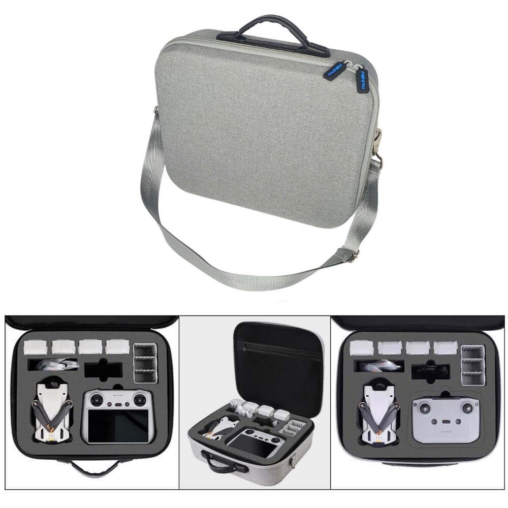 Maleta para Drone DJI Mini 3 Pro com Alça de Ombro - Cor Cinza