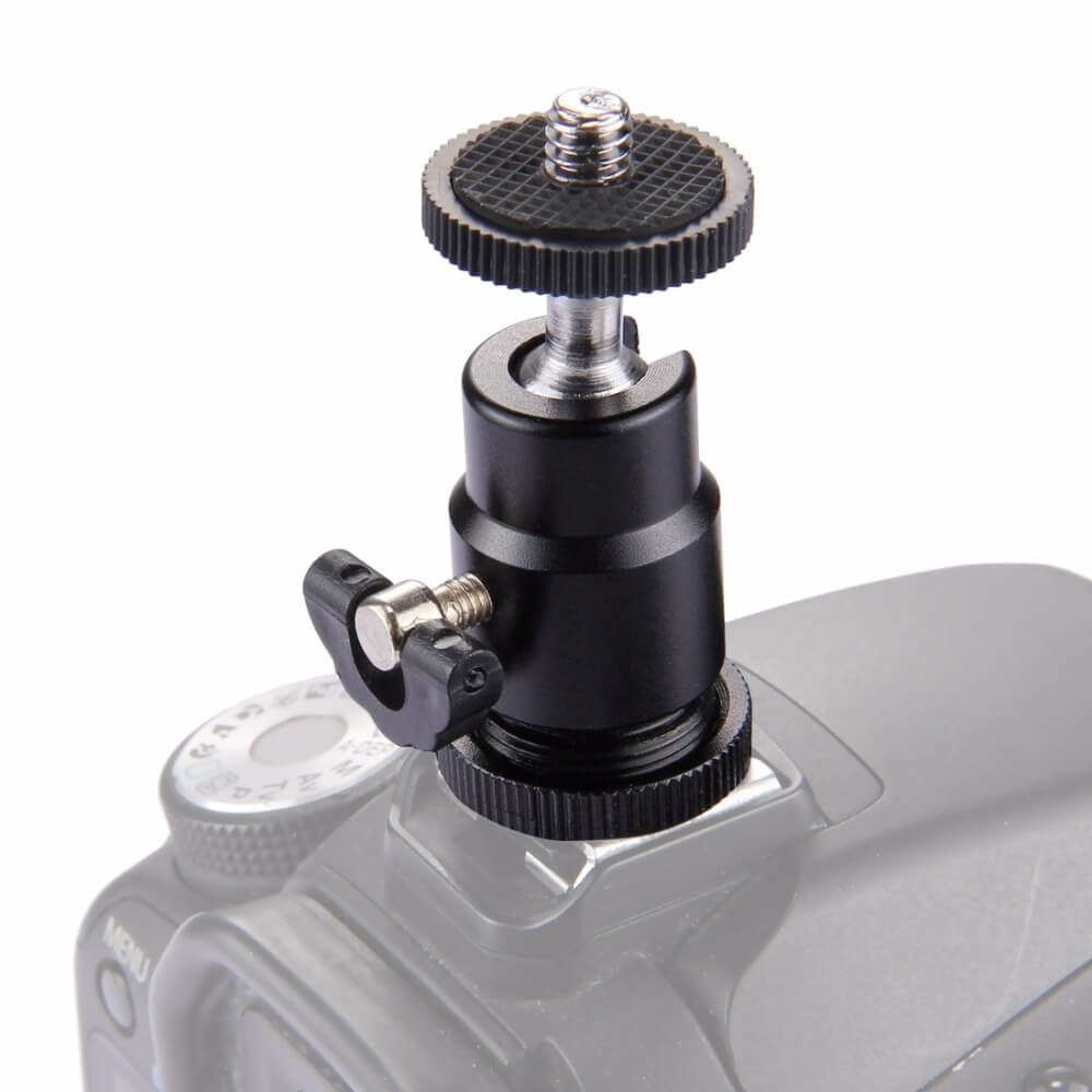 Adaptador Giratório Ball Head com Encaixe Sapata e 1/4 Polegadas