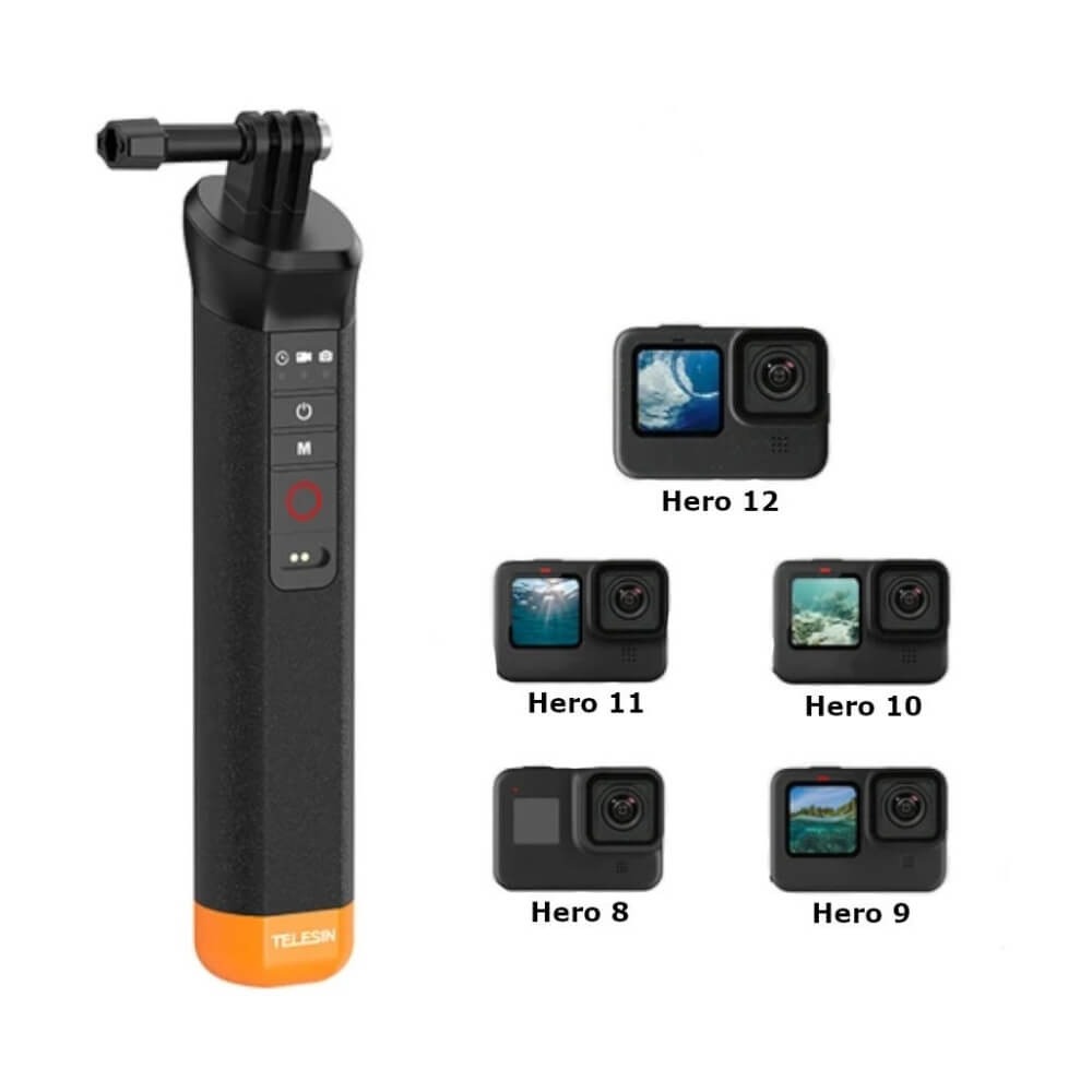 Bastão Flutuante com Controle Remoto para GoPro Hero 13/12/11/10/9/8 Black/Max - Telesin
