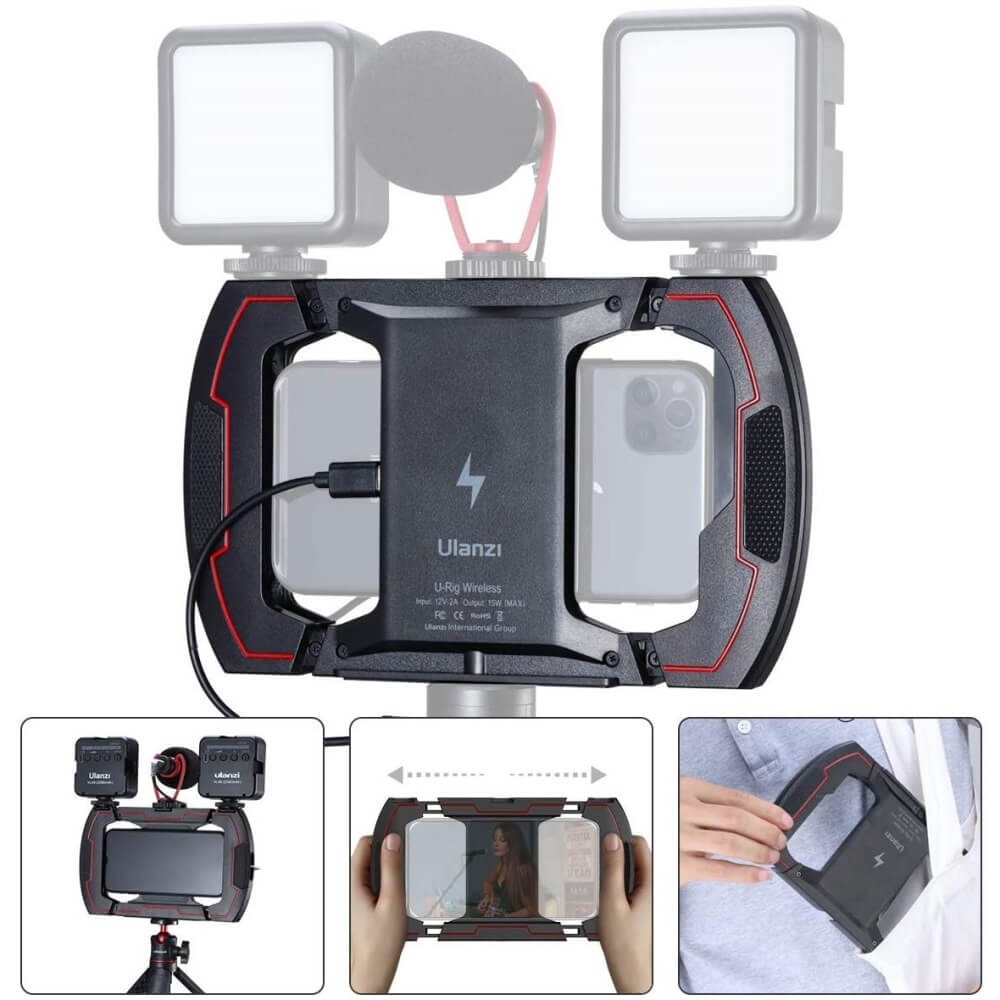 Suporte Manual para Celular com Carregamento por Indução - Ulanzi U-Rig Wireless