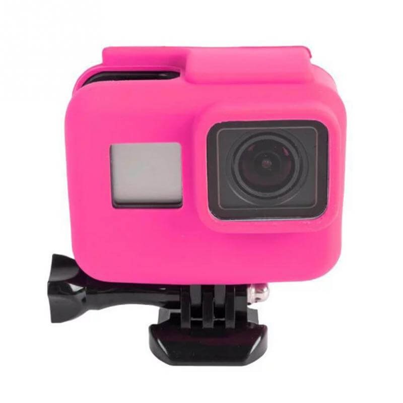 Capa Case Silicone GoPro Hero 7 6 5 Black Uso Com Frame de Montagem