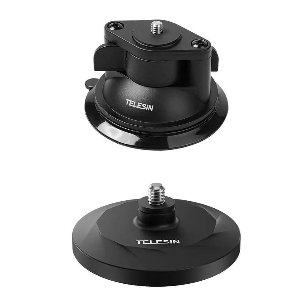 Kit Base Magnética e Ventosa para Insta360 GO 3 - Telesin