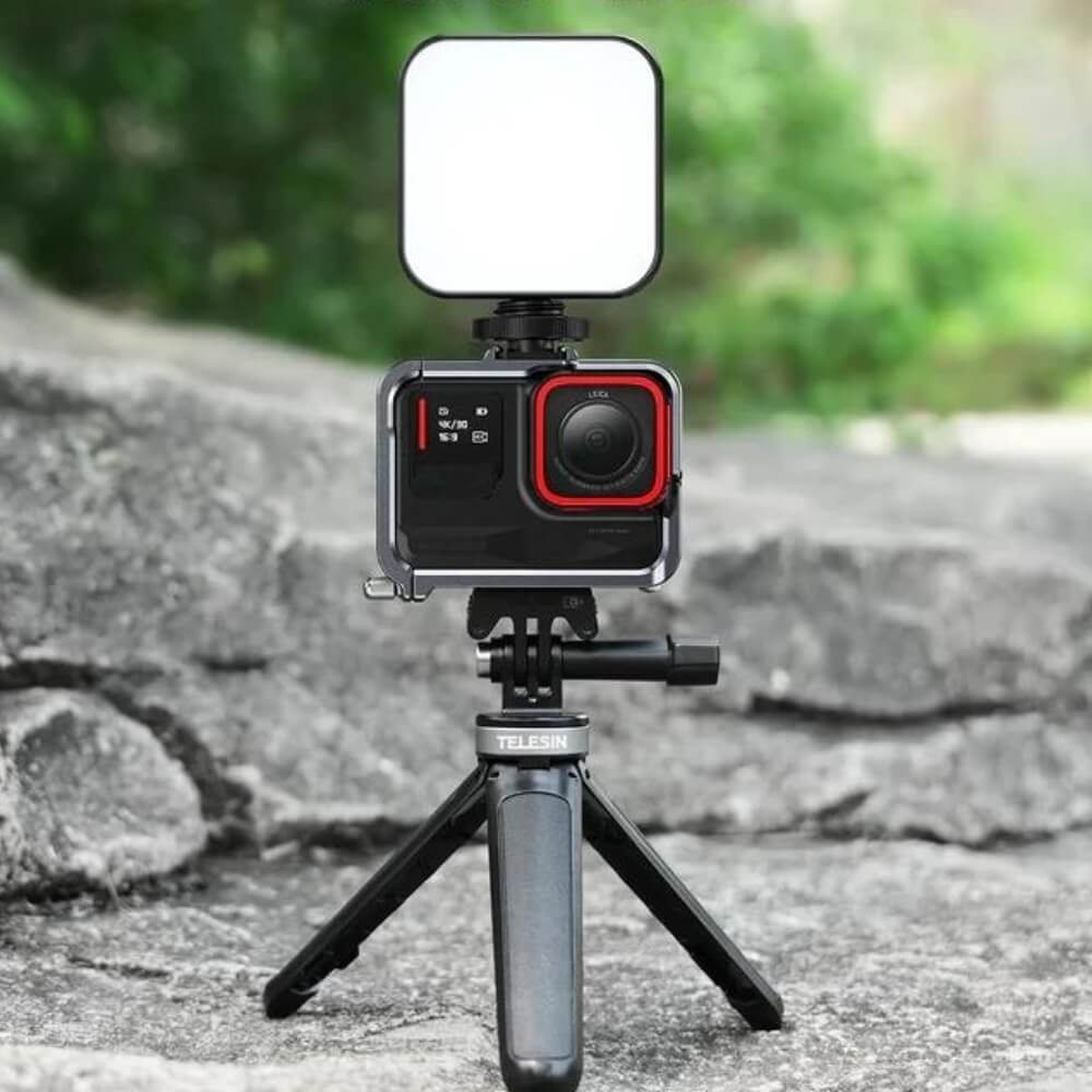 Suporte Frame de Alumínio para Câmera Insta360 Ace / Ace Pro - Telesin