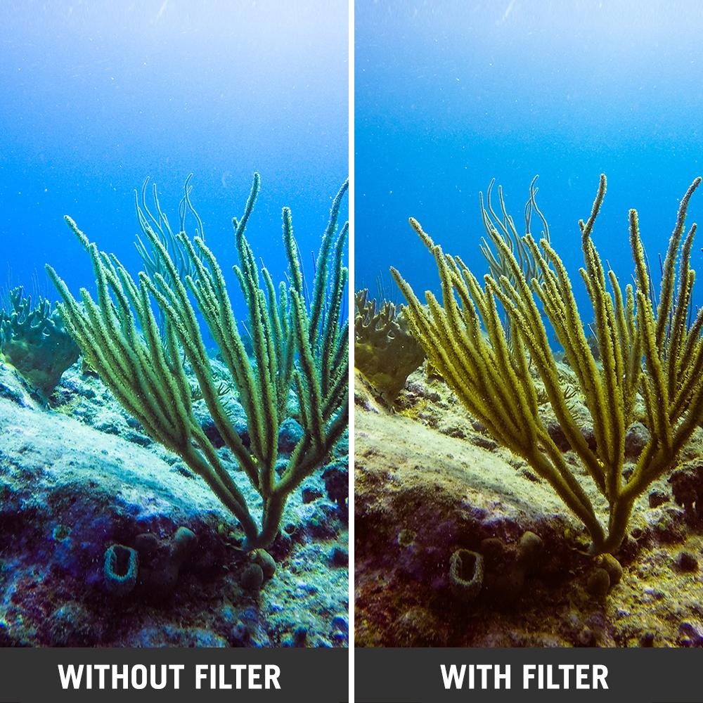 Filtros de Mergulho Para Câmeras GoPro Hero 4 5 Session - Sandmarc
