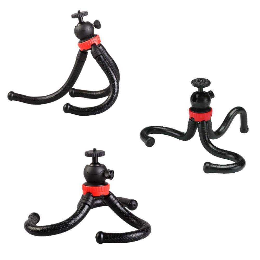 Tripé Flexível para Celular / GoPro / Câmeras DSLR + Controle Remoto Bluetooth