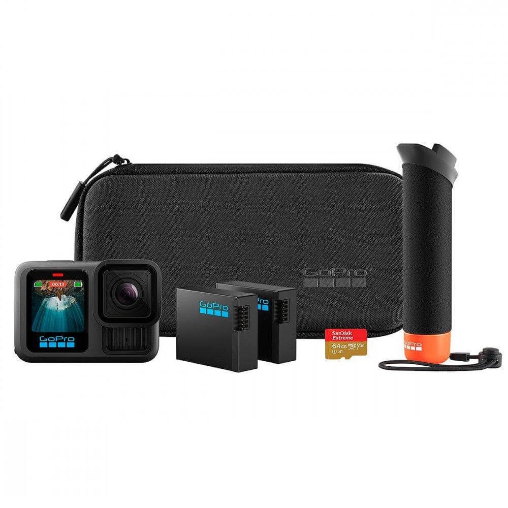 GoPro Hero 13 Black Bundle Kit (Câmera + Acessórios)
