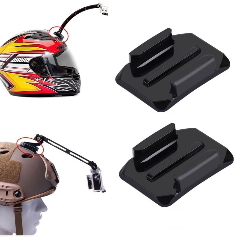 Kit com 2 Suportes Adesivos Curvos Para GoPro e Câmeras Similares