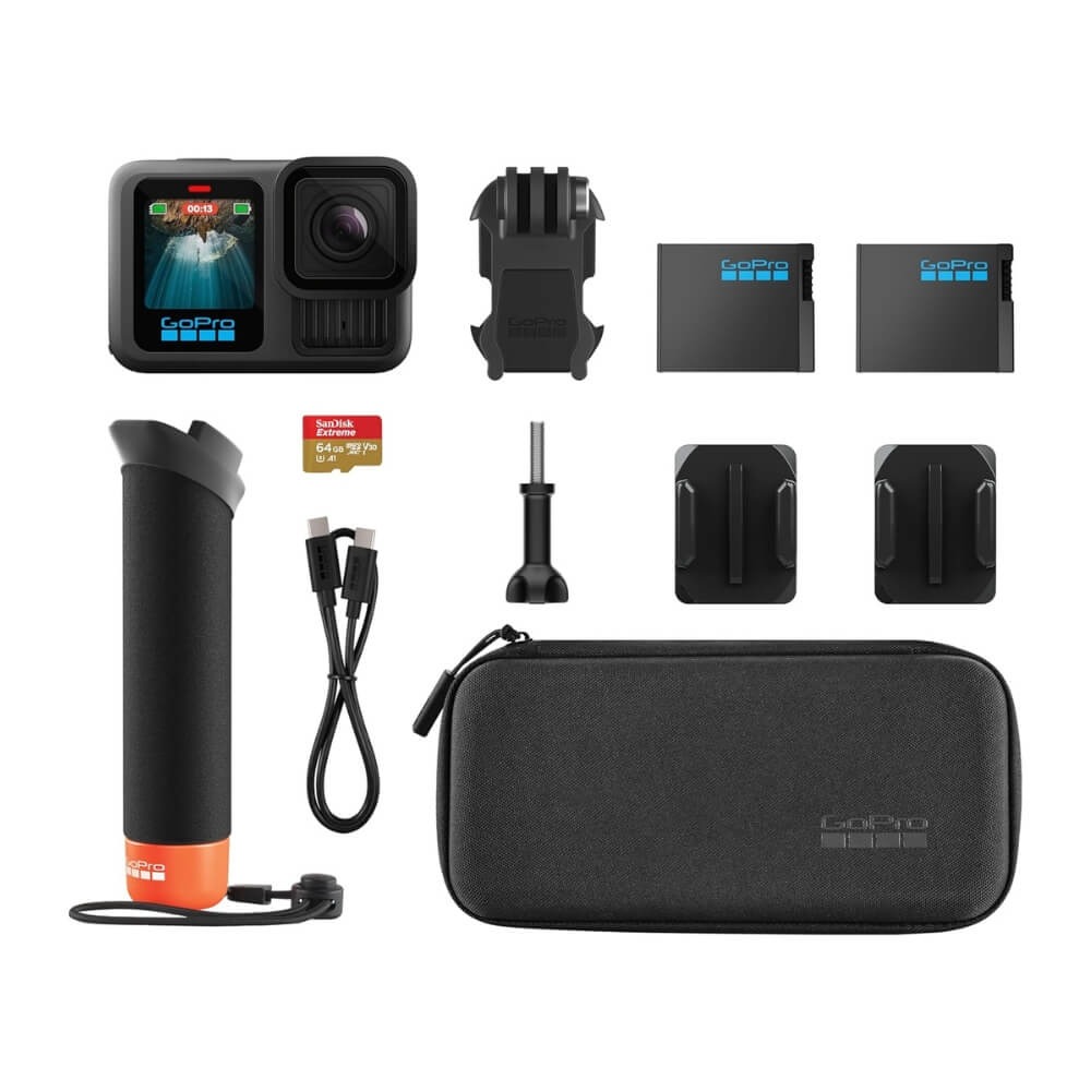 GoPro Hero 13 Black Bundle Kit (Câmera + Acessórios)