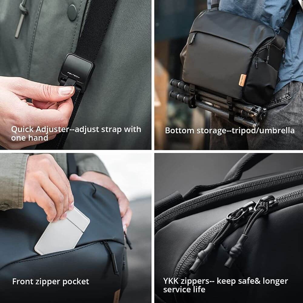 Bolsa de Ombro 10L - Pgytech OneGo Cor Preta (Obsidian Black)