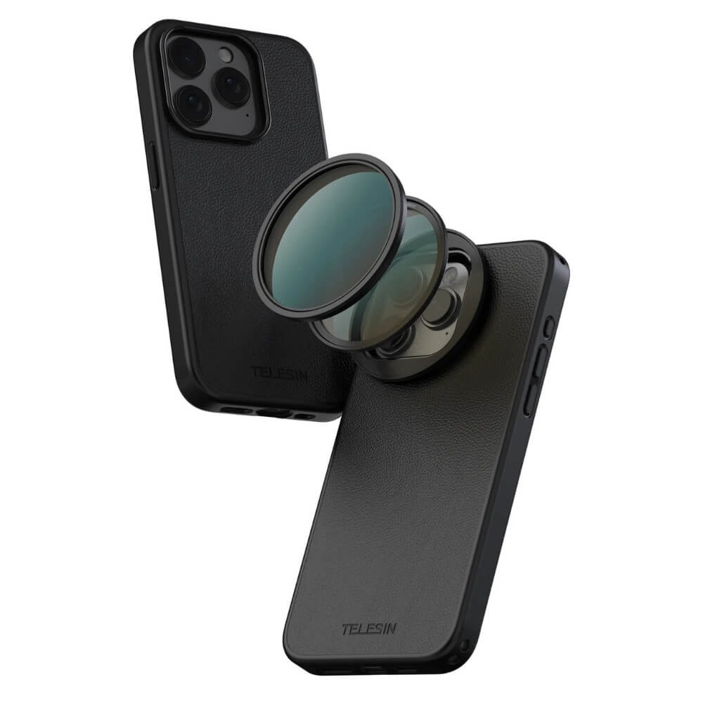 Capa Case para iPhone 15 Pro Max com Encaixe para Filtros e Lentes - Telesin