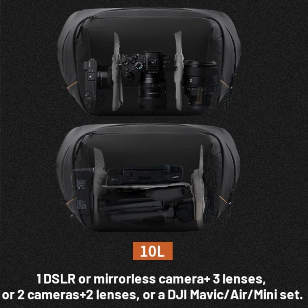 Bolsa de Ombro 10L - Pgytech OneGo V2 Cor Preta (Obsidian Black)
