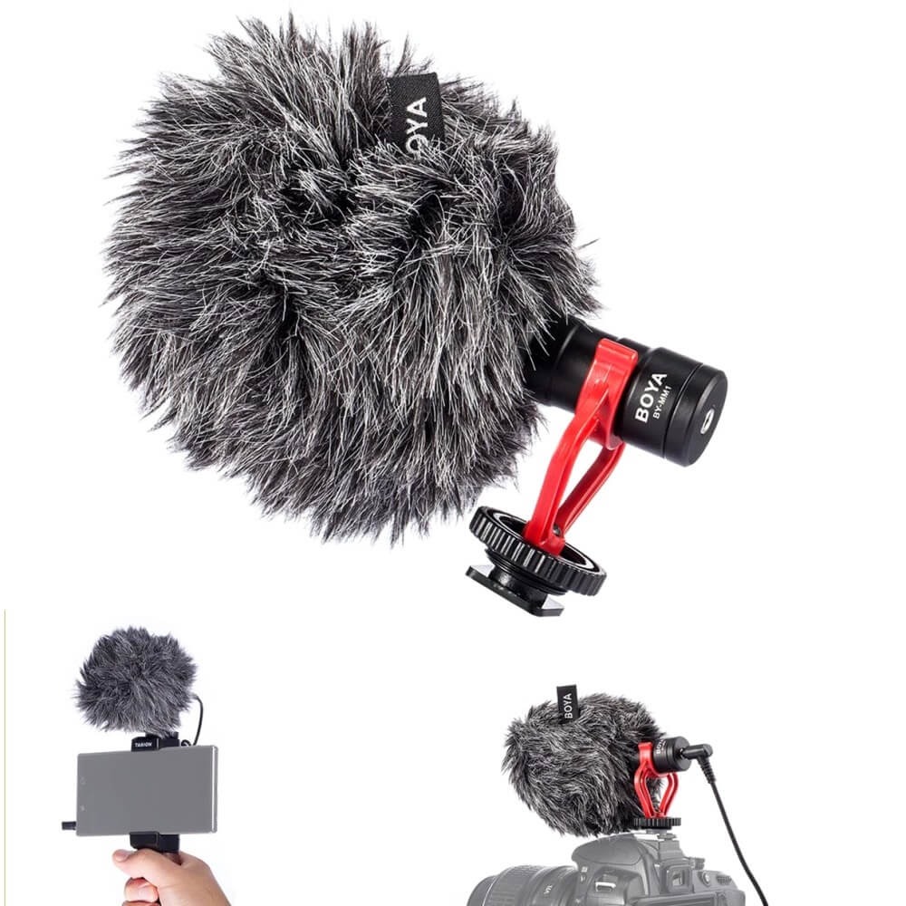 Microfone Externo para GoPro / Câmeras DSLR / Celular - BOYA BY-MM1