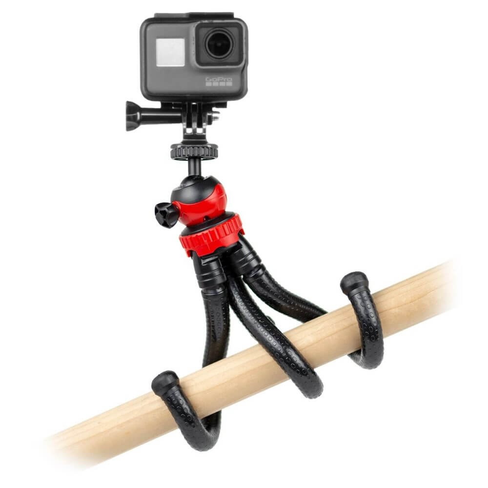 Tripé Flexível para Celular / GoPro / Câmeras DSLR + Controle Remoto Bluetooth