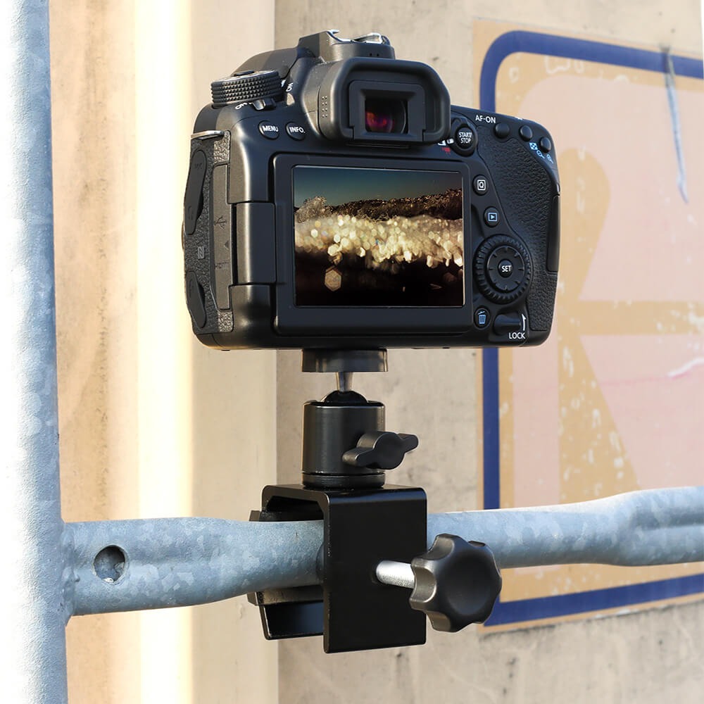 Suporte Fixação em Mesas e Barras até 4cm com Ball Head 1/4 Polegadas Suporte Fixação em Mesas e Barras até 4cm com Ball Head 1/4 Polegadas