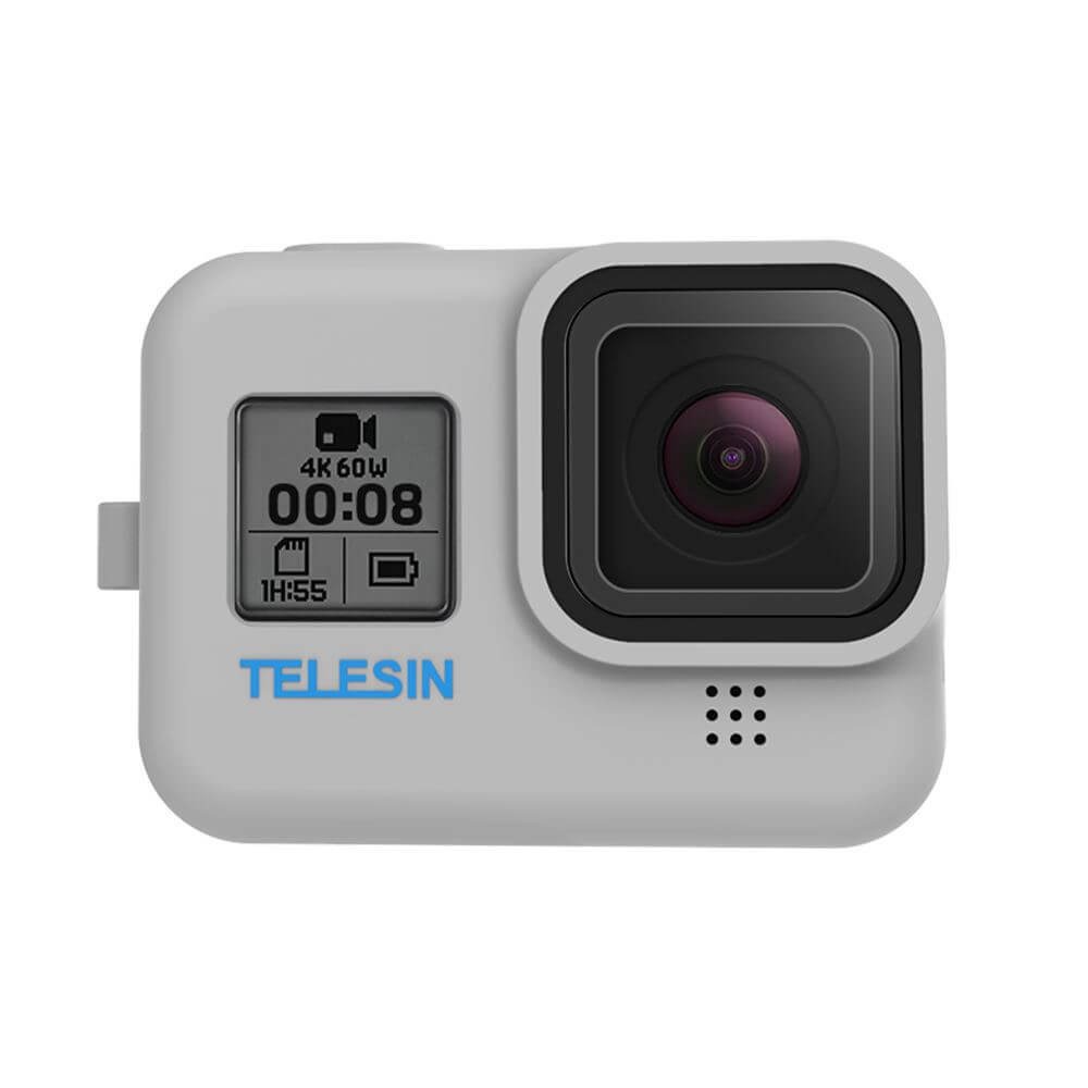 Capa de Silicone para GoPro Hero 8 Black + Cordão Ajustável Telesin