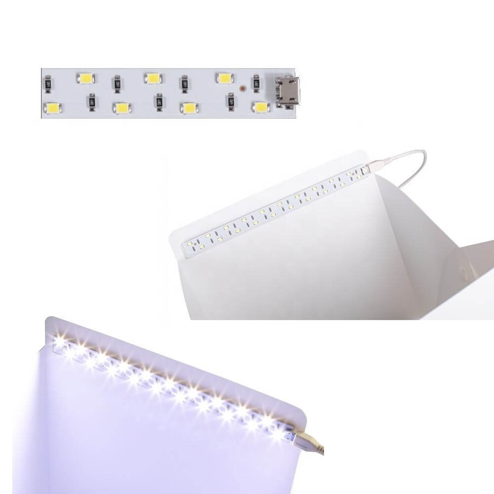 Mini Estúdio Fotográfico Portátil 20cm com Luzes de LED