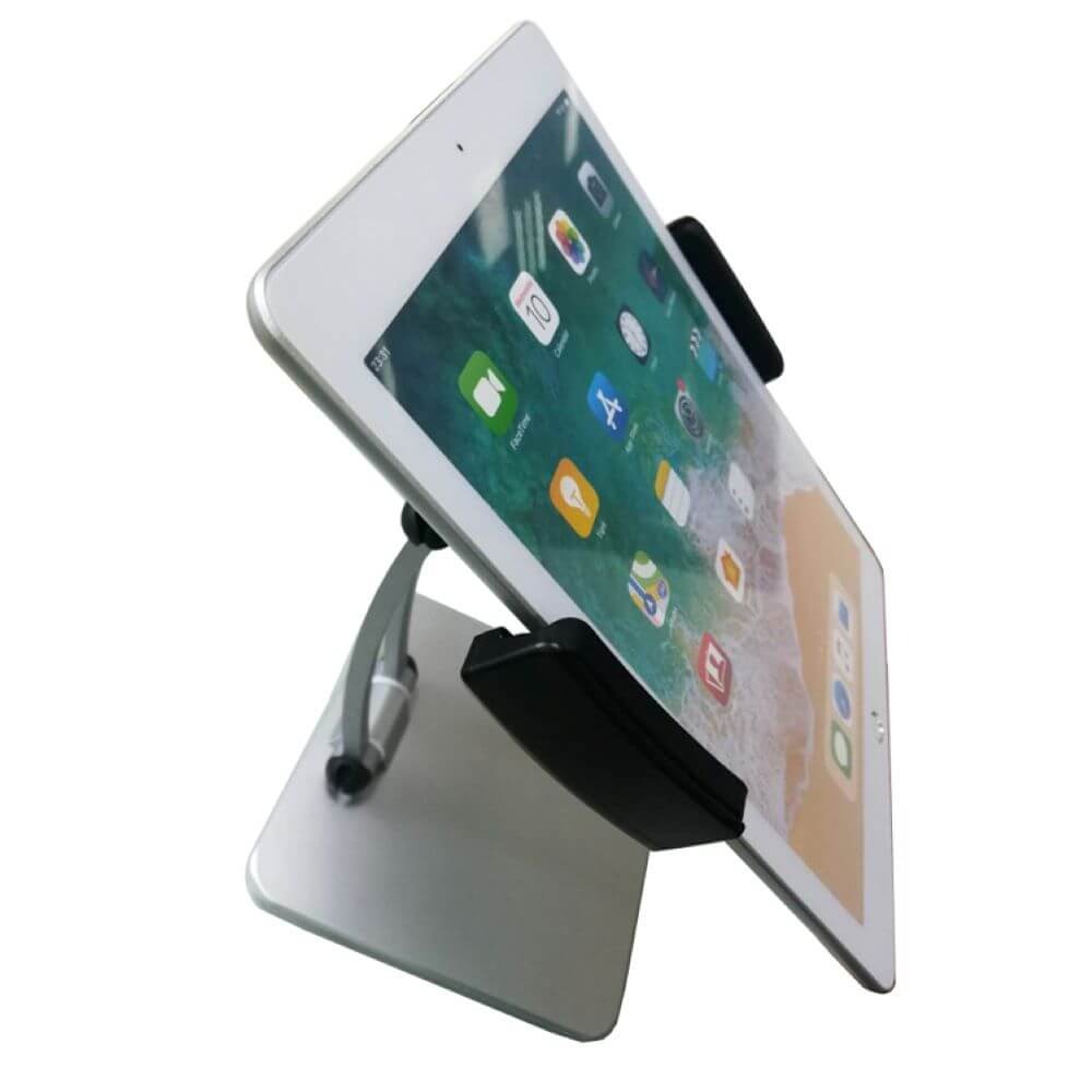 Suporte Base de Mesa para Tablet e Celular - Cor Prata
