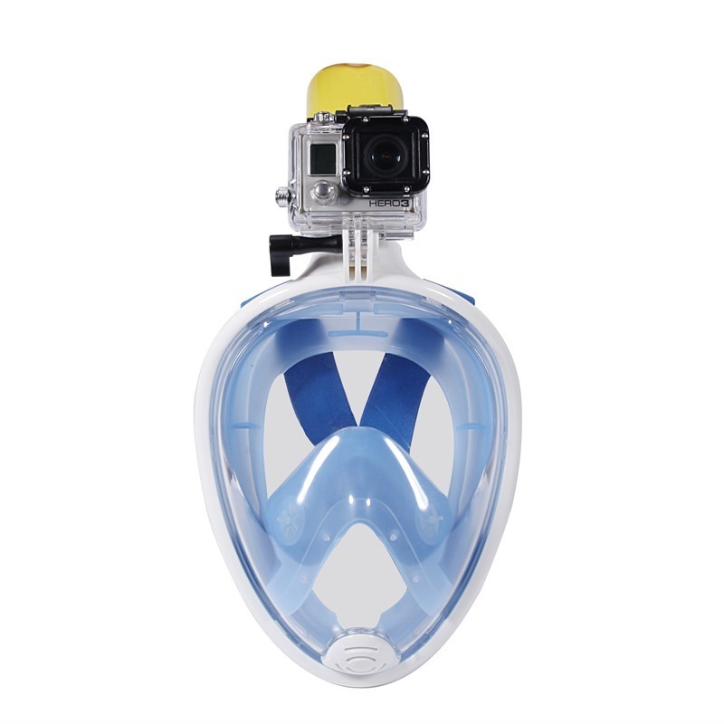 Máscara Mergulho Livre Snorkeling Full Face para GoPro Tamanho L/XL
